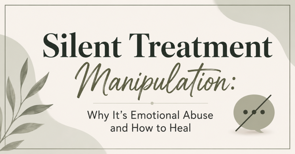 silent treatment manipulation