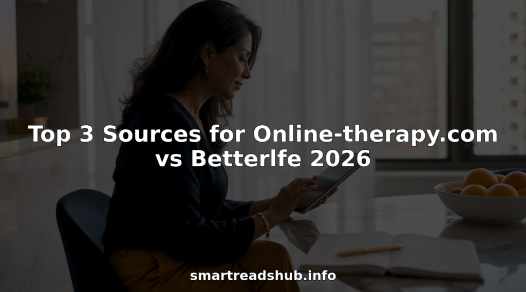 Woman reviewing online therapy websites at home desk