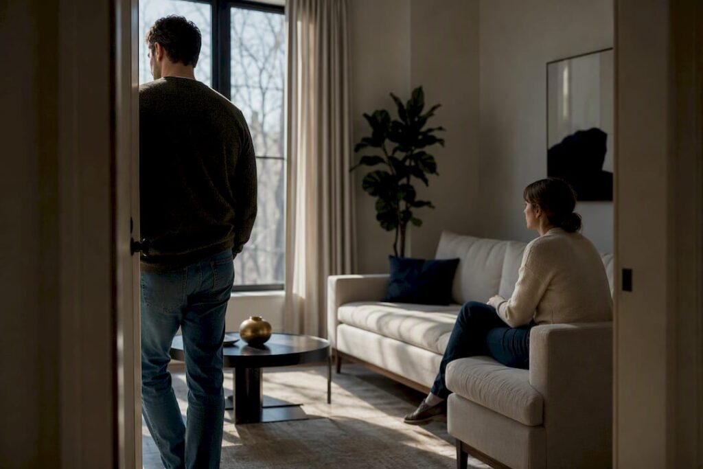 Partner withdrawing during difficult conversation